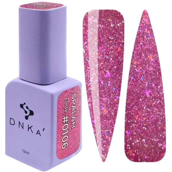 COLOR GEL POLISH "DNKa", 12 ml #0106 FLASH