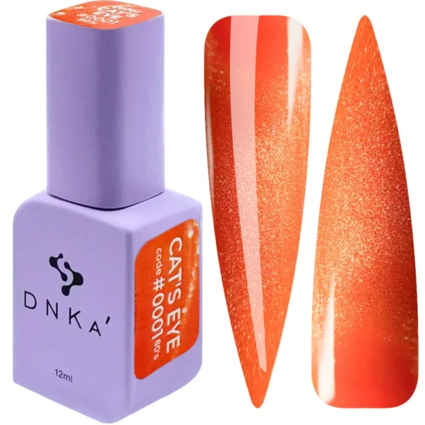 COLOR GEL POLISH "DNKa" Cat's Eye 80`s, 12 ml #0001