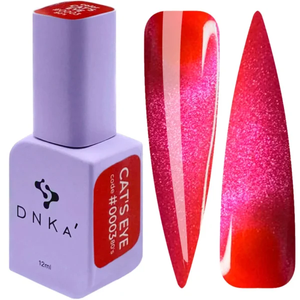 COLOR GEL POLISH "DNKa" Cat's Eye 80`s, 12 ml #0003