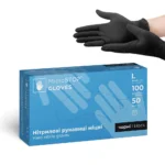 Guantes de nitrilo MicroSTOP sin polvo color negro talla L